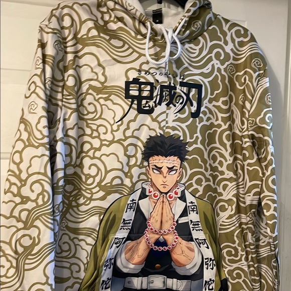 Other - Anime Graphic Hoodie - Green and White